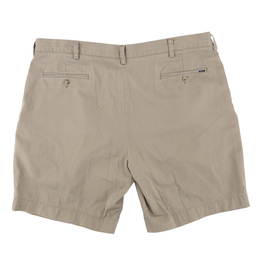 Polo Ralph Lauren Mens 40 Classic Fit Pleated 9" Beige Chino Shorts Preppy Khaki - Picture 6 of 7